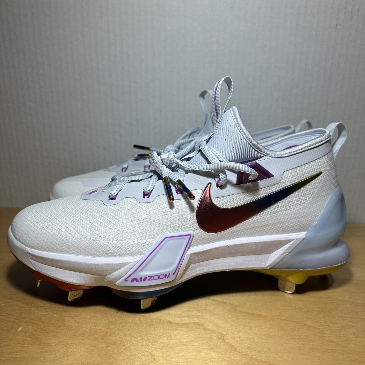 Nike Force Zoom Trout 9 Elite FV4575-106‎ Men\'s Size 7 Nike Force Zoom Trout 9 Elite Metal Baseball Cleats FV4575  main image 2