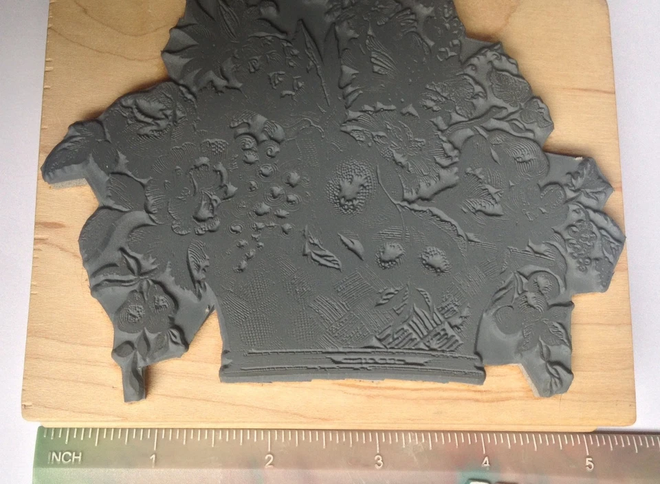 Cesta tejida otoño cosecha de frutas otoño flores bayas sello de goma magenta Foto 4 de 4