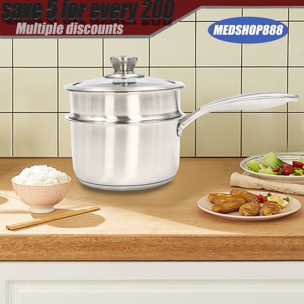 Large Capacity Sauce Pan For Cooking With Handle Double Layer Steaming Pot
