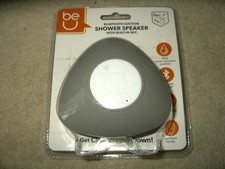 new be u Bluetooth Suction Shower speaker ginsey home solutions blue tooth gray