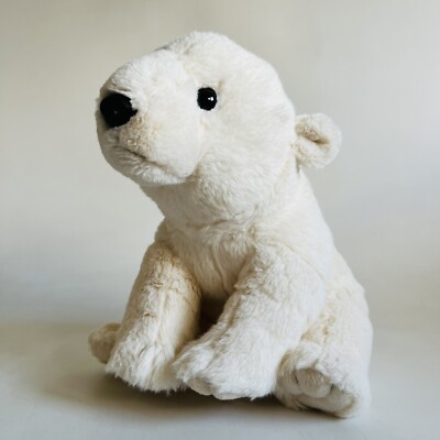 Keel Toys Stofftier Kuscheltier Plüsch sitzender Eisbär Stofftier Plüschtier 9 Zoll