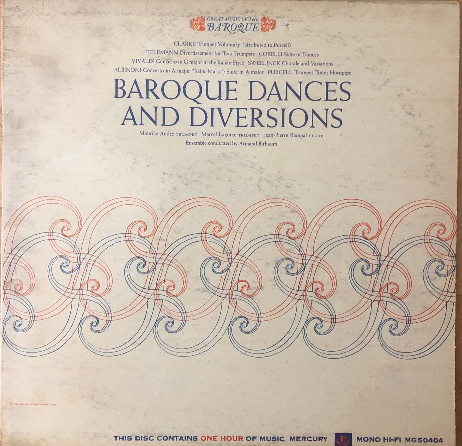 Baroque Dances and Diversions by Maurice André etc,- Classical LP 1964 EX/VG