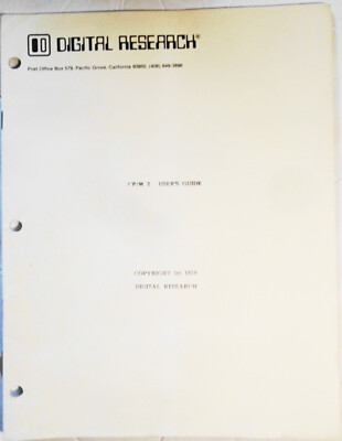 Digital Research CP/M 2 User's Anleitung, 1979