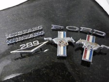 Lot Of Vintage Metal Mustang Ford Letters 289 Emblem Fender Badge