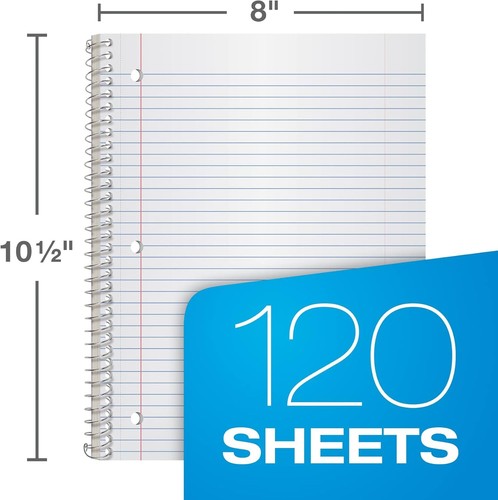 Oxford Spiral Notebook 3 Pack, 3 Subject Journal, 3-Hole Punch, Assorted  - Bild 3 von 7