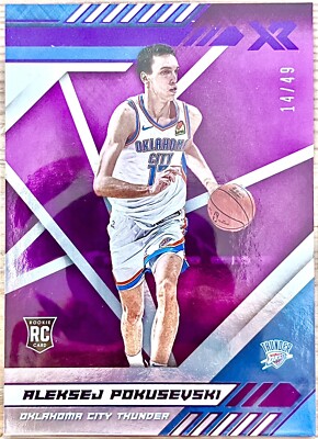 Aleksej Pokusevski /49 RC 2020/21 Panini Chronicles XR PURPLE #283 OKC Rookie SP