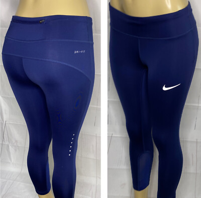 Nike Leggings Women Sz XS Epic Run Cropped Running Athletic Fitness 938602-429
