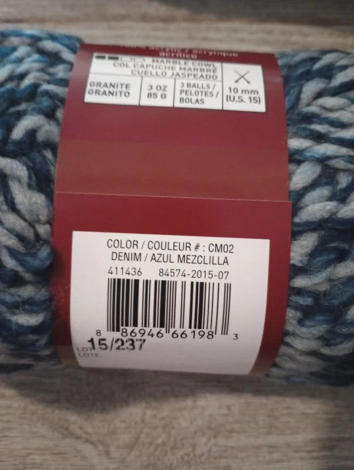 Hilo de ganchillo voluminoso carisma lazos e hilos mármol denim #5 #15/237 Foto 2 de 2