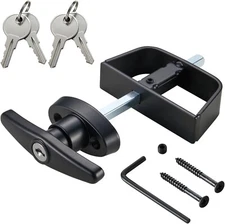Shed Door T-Handle Lock Kit Replacement w/ 4 Keys & Tools fit Gate, Barn, Garage