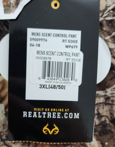 Realtree NWT Mens Edge Scent Control Hunting Pants Size 3XL (48/50) Brown - Picture 24 of 24
