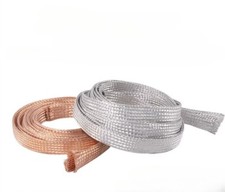 Tinned Copper Braided Sleeve Expandable Wire Cable screening Metal Sheath 1pc