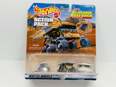 Hot Wheels JPL Sojourner Mars Rover Diecast Car  Mission Accomplished  Card