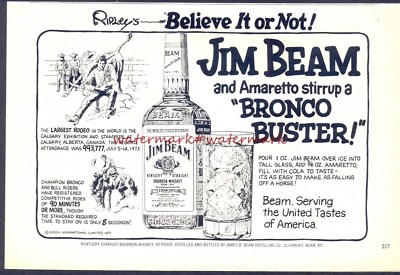 JIM BEAM WHISKEY (RIPLEY'S BELIEVE IT OR NOT!) )- Vintage WERBUNG. Kostenloser UK-Versand