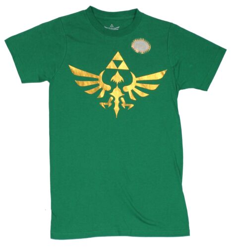 Legend of Zelda Mens T-Shirt - Gold Foil Classic Tri-Force Logo Image - Picture 1 of 1