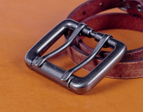 Hebilla de cinturón de doble pasador se adapta a correas de cuero de lengua de 40 mm - Imagen 7 de 11