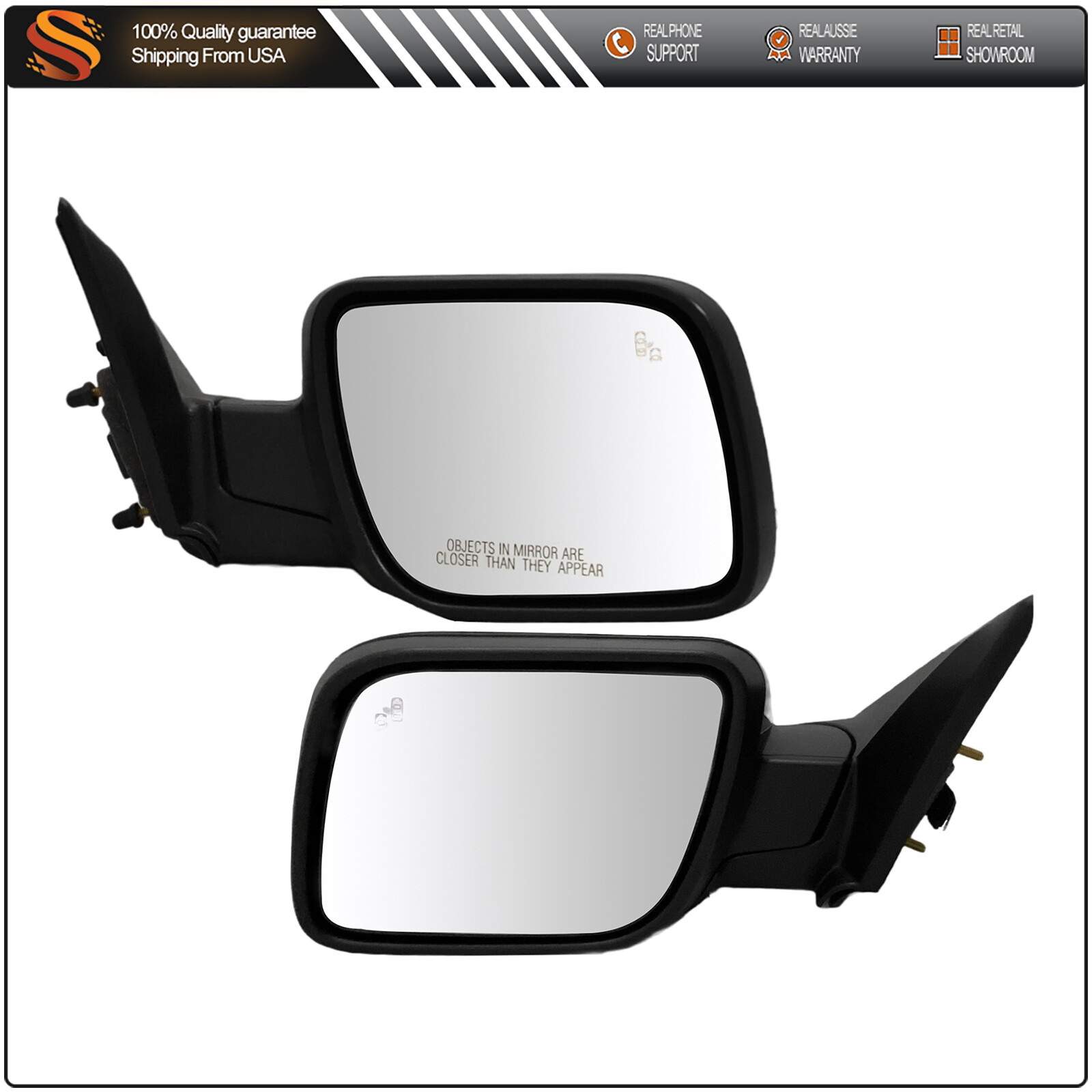 16-19 Ford Explorer Power Heated Side Mirrors with Puddle Light & Turn Signal