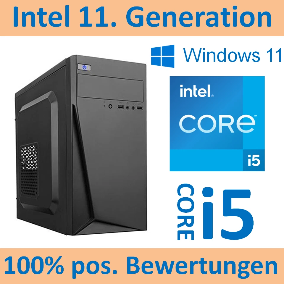 GIGABYTE Office PC Intel Core i5 11400 11. Generation 6x4,4GHz 16GB 480GB Windows 11 PRO