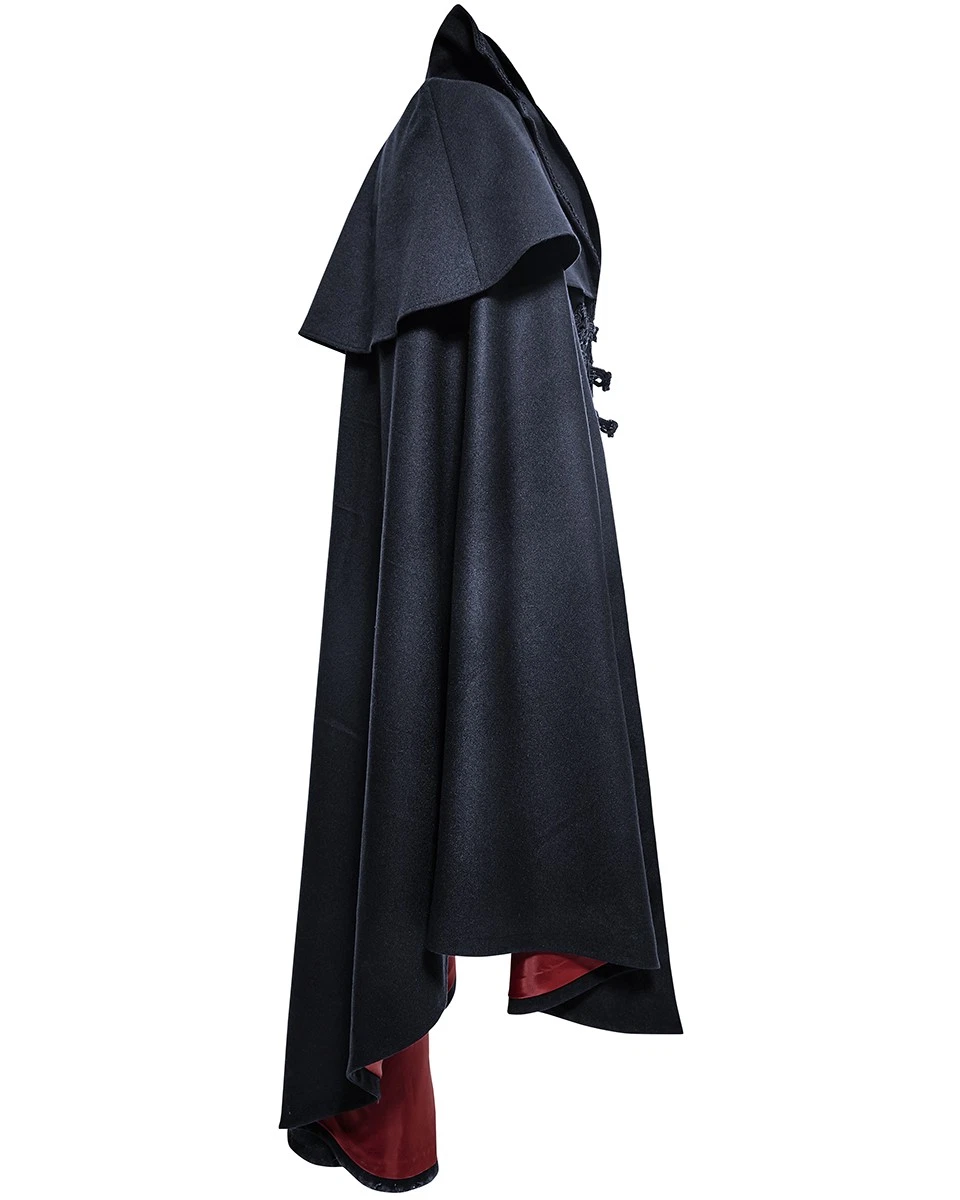 Chaqueta Abrigo Punk Rave Para Hombres Capa Gótica Larga Azul Negro Rojo Steampunk Vampiro