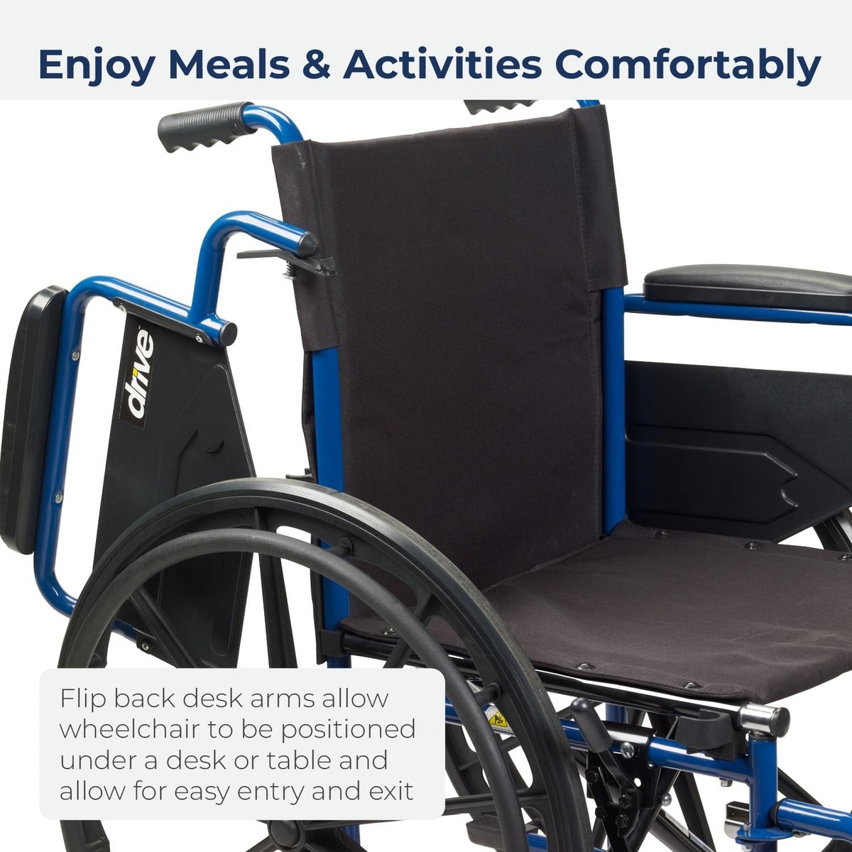 Blue Streak Lightweight Foldable Medical Wheelchair Double Recline
