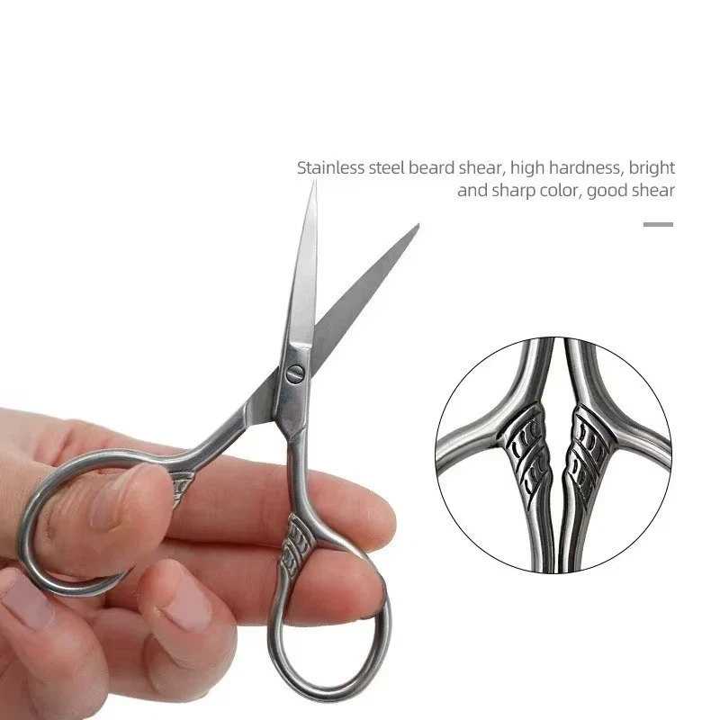 Cepillo para barba de pelo de jabalí para hombre - aseo de bigote de cerdas suaves, mango de madera Foto 4 de 4