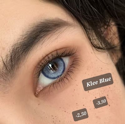 -3,00 Diop. Klee Blue   Blaue Kontaktlinsen mit Stärke   Jahreslinsen   Ü 150