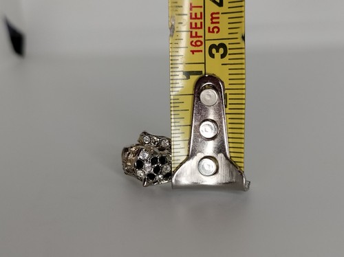 Gold Tone Leopard Ring Sz 6 Costume Jewelry CZ Cubic Zirconia Stones Jaguar Cat - Picture 13 of 19