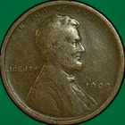 1909-S Lincoln Wheat Cent Fine F Coin #36364