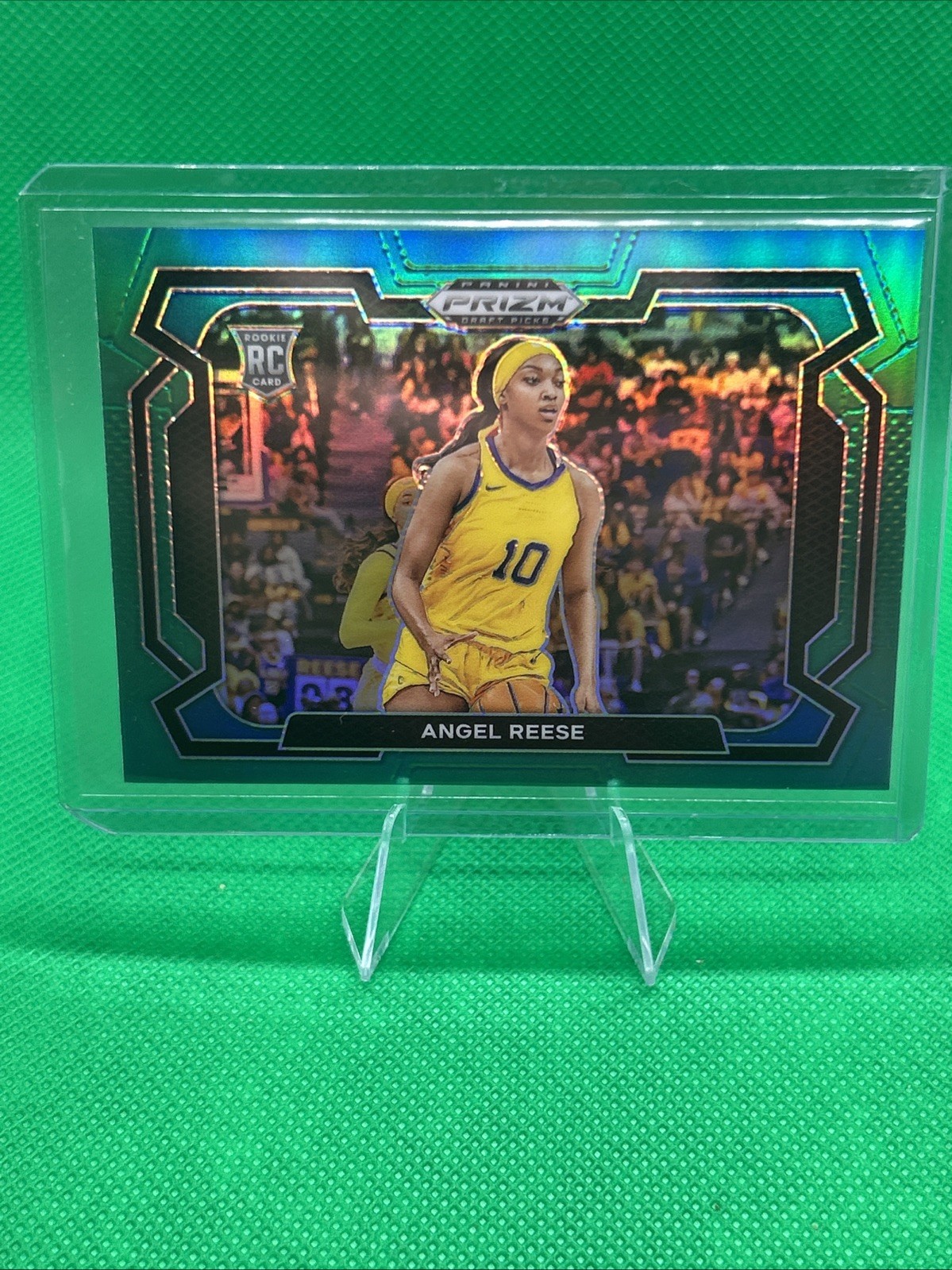 2024 Panini Prizm Draft Picks - Angel Reese #38 Green Prizm Variations (RC)