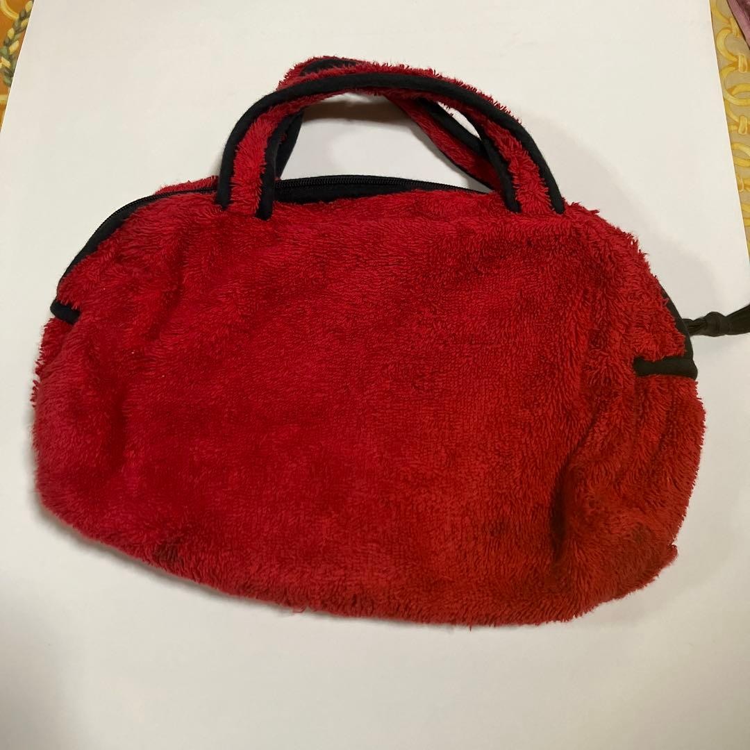 Dior J'adore Red Towel Fabric Bag Used with Wear and Stains thumbnail 2