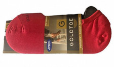 Gold Toe 3 Pair Mens Sta-Cool Loafer No Show Socks Red White Blue Cushioned