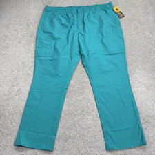Carhartt Scrub Pants Mens 3XL Force Rugged Flex Wicking W/ Belt Loops Teal NWT