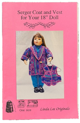 Serger Coat & Vest Pattern for 18'' Dolls by Linda Lee Originals