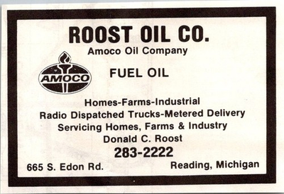#ad #ad Roost Oil Co Amoco Oil Co Homes Farms Industrial Reading MI 1970s MI Ad TAJ9 S63 $13.50