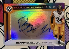 2019 Panini Elements Benny Snell Jr. Rookie Auto Orange /199 Louisville Kings