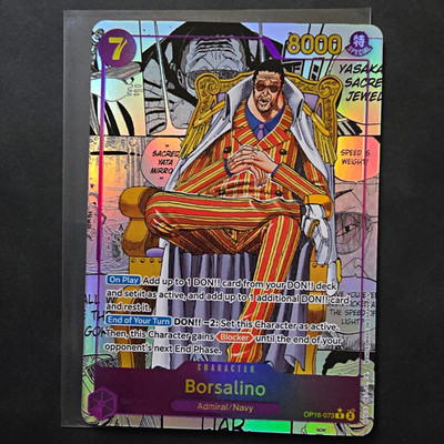 Bandai One Piece Card Game Borsalino OP16-073 Special Foil Character EN