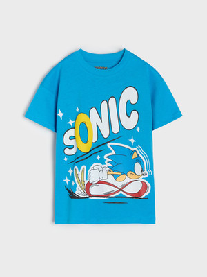 Sonic The Hedgehog Jungen T-Shirt Größe 116,122 Blau Baumwolle