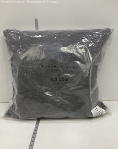 Magnolia Home Grey 22x22 Contemporary Throw Pillow PMH0063