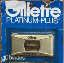 Vintage Gillette Platinum-Plus Double Edge Ra...