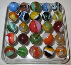 25 Vintage Peltier Marbles!!  Bloody, Clear Rainbos, and More! Pretty Colors!! — photo 2