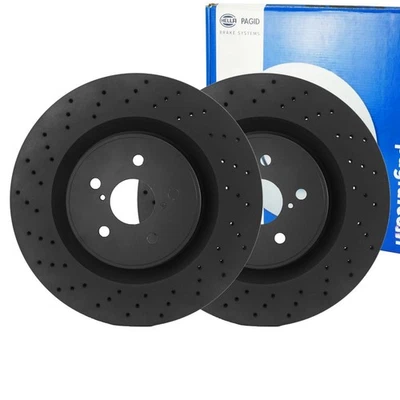Hella Pagid Bremsscheiben Set vorne gelocht 360mm Carbonic Black für Lexus IS 2 - Bild 1 von 4