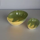 VTG Set Of 2 Shawnee Corn King Pottery USA Oval Bowl # 95 + #92 Fruit Bowl