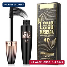 4D Silk Fiber Lash Mascara, Waterproof Long Lasting Mascara Black Volume and Len