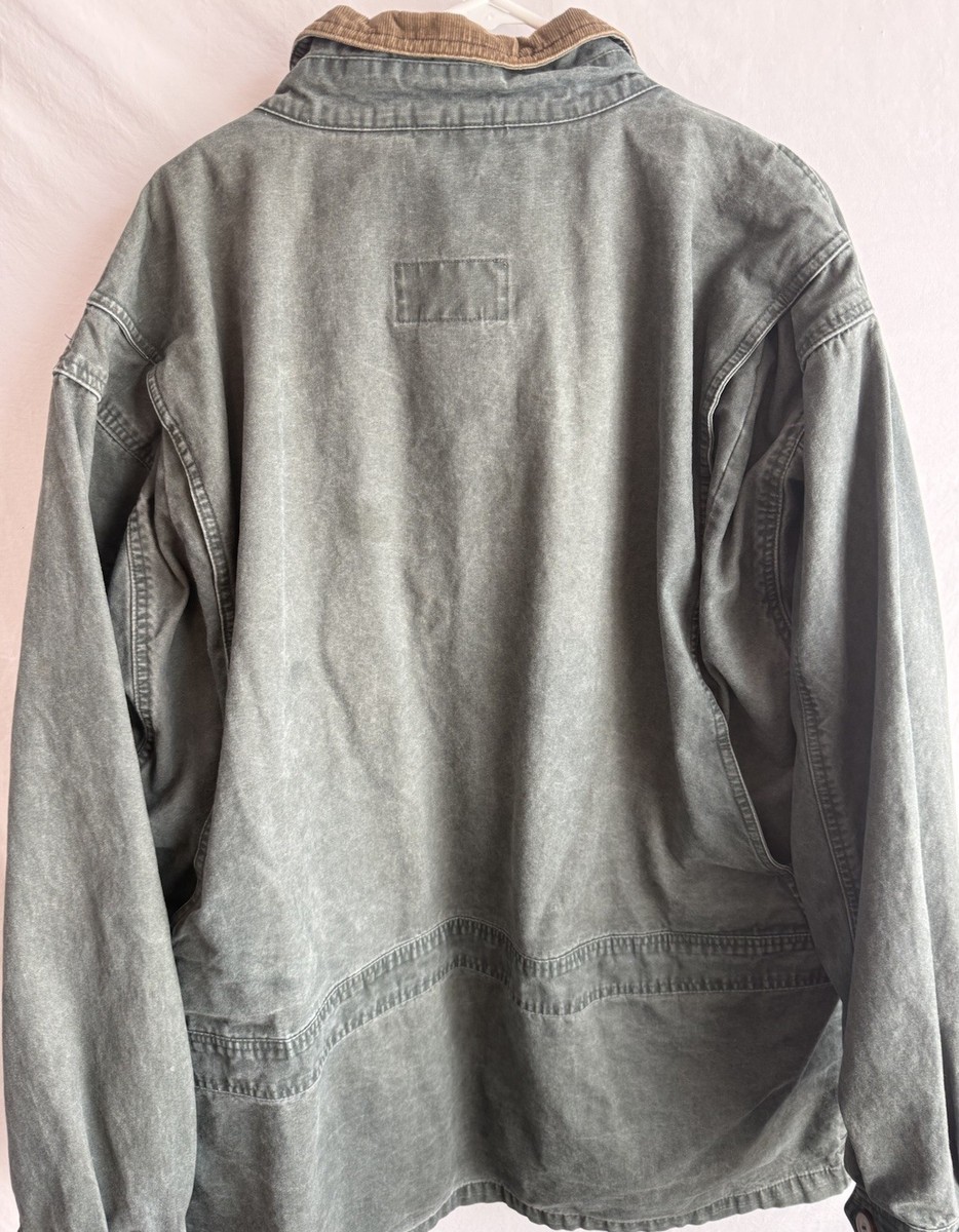 Vintage 90's Eddie Bauer Chore Coat Field Jacket Mens 2XL Green