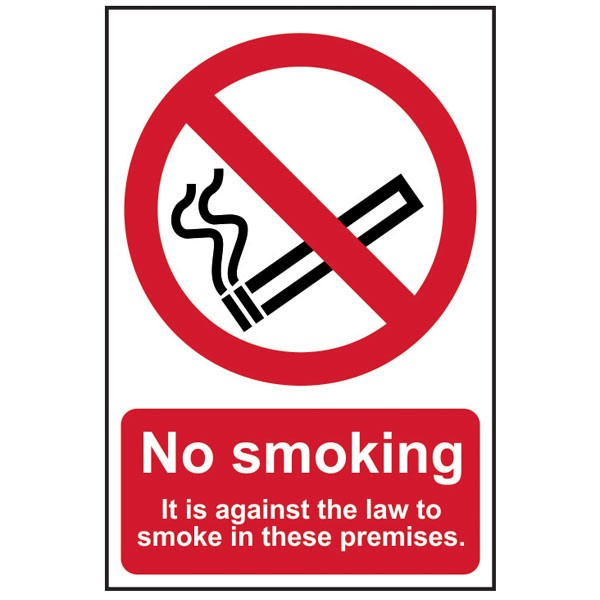Scan No Smoking It Is Against The Law To Smoke Premises - PVC 200x300mm