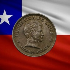 1950 Chile 20 Centavos - Combined Ship
