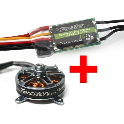 Torcster Antriebsset 3 1XS 2s Shock Flyer Shocky Brushless Motor Regler RC LiPo