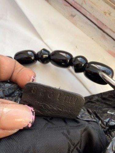 Christian Dior python skin beaded handle malice b… - image 9