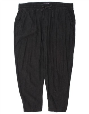 Marks & Spencer Damen kurze Cropped Hose UK 18 XL W36 L25 schwarz AA04