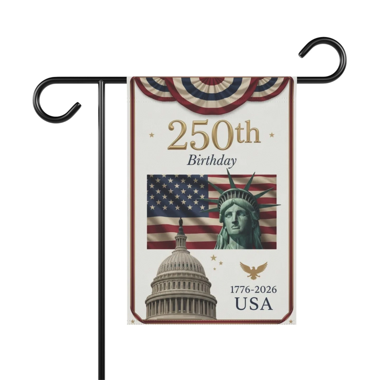 250th Birthday United States Garden &House Banner | 250th Anniversary Flag USA