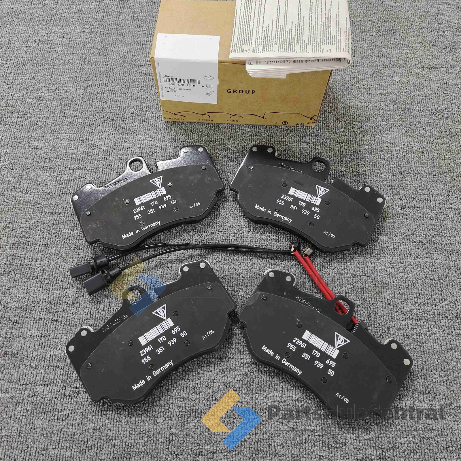 Fit Lamborghini Huracan 5.2 Front Brake Pad Kit With Sensor 18-20 4S0698151M